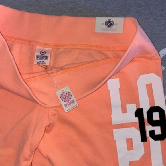 NWT Victoria’s Secret PINK 2011 Cotton Vintage Flare Sweatpants LOVE PINK 1986 - Picture 8 of 12